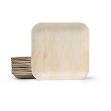 Load image into Gallery viewer, Palm Leaf Square 10" Inch Plates (Set of 25/50/100)
