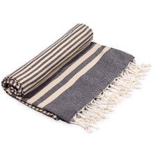 Load image into Gallery viewer, Striped Ultra Soft Eco-Friendly Towel - Navy Blue