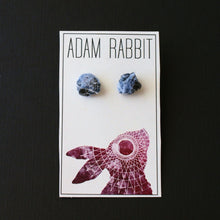 Load image into Gallery viewer, Raw Sodalite Chunk Earrings, Crystal Earrings, Rock Stud Earrings