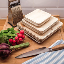 Load image into Gallery viewer, Palm Leaf Square 10" Inch Plates (Set of 25/50/100)