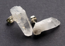 Load image into Gallery viewer, Raw Quartz Point Earrings, Geo Earrings, Rock Stud Earrings, Crystal Earrings