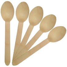 Load image into Gallery viewer, Wooden Disposable Spoons (100 count)