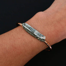 Load image into Gallery viewer, Rose Gold Pyrite and Quartz Bracelet