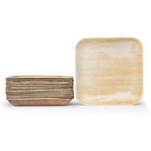 Load image into Gallery viewer, Palm Leaf Square 10" Inch Plates (Set of 25/50/100)