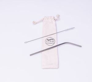 Reusable Bent Stainless Steel Straw