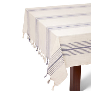 Kayseri Mediterranean Style Tablecloth Set + Napkins - Blue