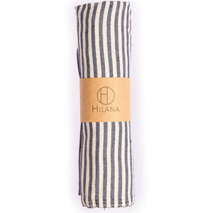 Striped Ultra Soft Eco-Friendly Towel - Navy Blue