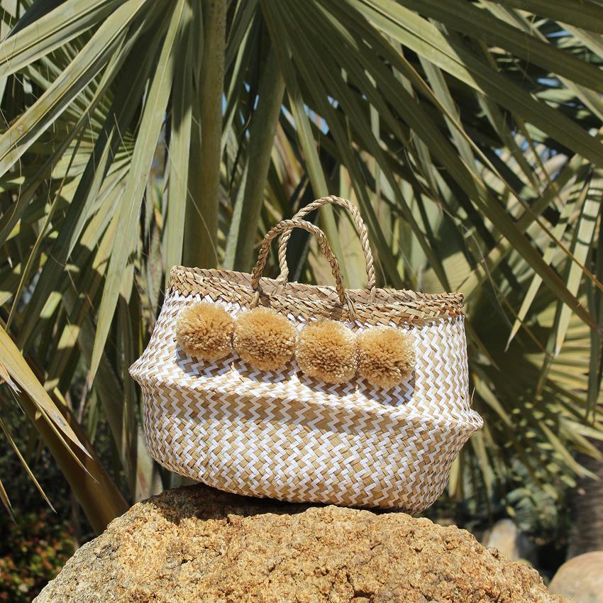 BORREGO X BORNEO No. 1 - Woven Straw Basket Bag