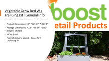 Load image into Gallery viewer, Set up/ Take Down Outdoor Vegetable Grow Bed W/ Trellising Kit
