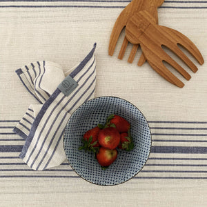 Kayseri Mediterranean Style Tablecloth Set + Napkins - Blue