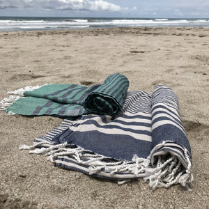 Striped Ultra Soft Eco-Friendly Towel - Navy Blue