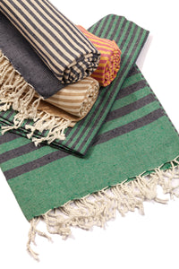 Striped Ultra Soft Eco-Friendly Towel - Navy Blue