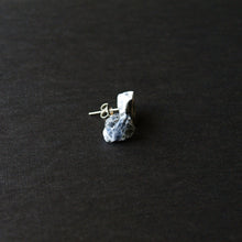 Load image into Gallery viewer, Raw Sodalite Chunk Earrings, Crystal Earrings, Rock Stud Earrings
