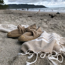 Load image into Gallery viewer, Striped Ultra Soft Eco-Friendly Turkish Towel - Beige
