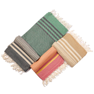 Striped Ultra Soft Eco-Friendly Turkish Towel - Beige